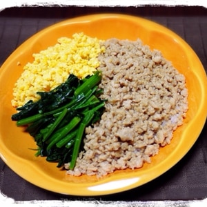 ★パラパラそぼろとしっとり卵の錦丼